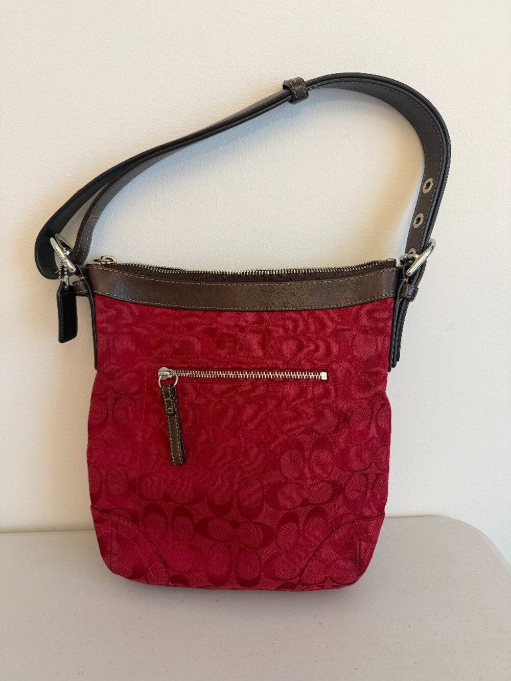 Coach shoulder bag - Red and brown